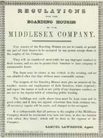 Handbill of Boardinghouse regulations