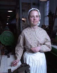 young woman in 1850's style  clothes